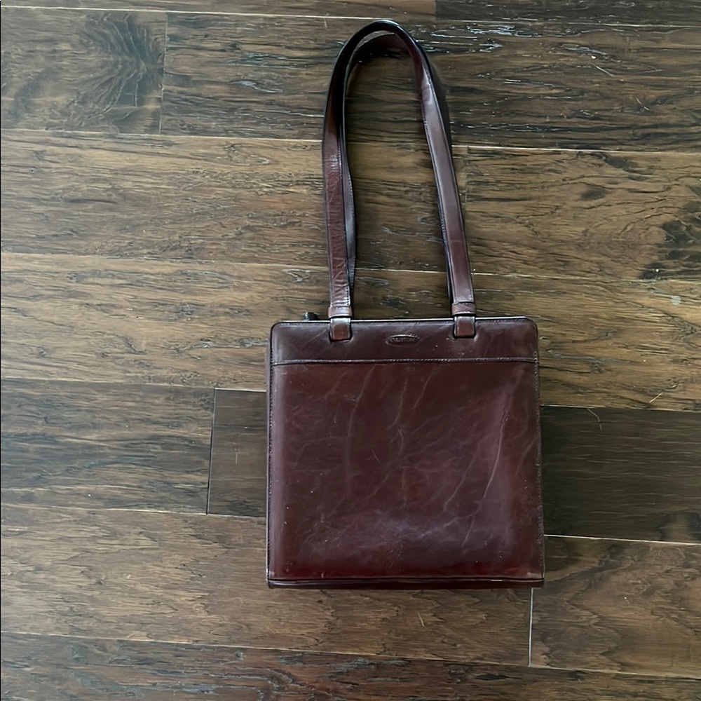 Elegant Brown Leather Womens Bag